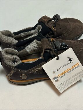 Timberland Kids Brown and Tan Suede Slip-On Sneakers